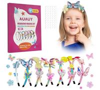 AUAUY Girly Headbands Making Kit for Girls, Fashion DIY Band Hair Accessories for Girls Age 5+, Creative Flower Headband Making Kits Toys for Kids Girls Age 5-12 Birthday Gifts & Presents
