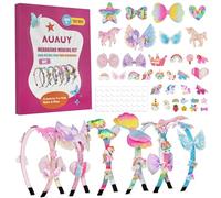 AUAUY Girly Headbands Making Kit for Girls, Fashion DIY Band Hair Accessories for Girls Age 5+, Creative Unicorn Headband Making Kits Toys for Kids Girls Age 5-12 Birthday Gifts & Presents