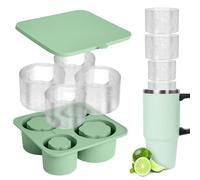 AUAUY Ice Cube Tray for Stanley Cup, Silicone Reusable Ice Mold with Lid