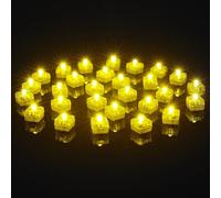 AUAUY LED Balloon Lights Mini LED Lights, 30 Pcs Mini Square Balloons Light, Constant Light Mode, Waterproof Tiny LED Lights for Home Christmas Halloween Wedding Birthday Party Decoration (Warm White)