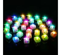 AUAUY LED Balloon Lights Mini LED Lights, 30 Pcs Mini Square Flashing Balloons Light, Waterproof Tiny LED Lights for Home Christmas Halloween Wedding Birthday Party Decoration (Colorful)