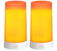 AUAUY LED Flame Bulb, USB Rechargeable Flame Effect Bulbs, Flashing Bulbs with Remote Control, 4 Lighting Modes, Outdoor Light, Party Bulb, Suitable for Home Garden Bar Halloween Christmas(2 pcs)