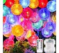 AUAUY LED Globe Fairy Lights, 10M 100 String Lights with Remote (Colorful)
