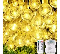 AUAUY LED Globe Fairy Lights, 10M 100 String Lights with Remote(Warm White)