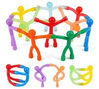 AUAUY Magnetic Man, 10 Pcs Fridge Magnets, Colorful Flexible Rubber Magnets, Funny Fidget Magnetic Man for Refrigerator, Door, Office, Classroom Decor