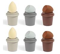 AUAUY Makeup Sponges Blender Set, Professional Beauty Sponge, Foundation Blending Beauty Sponge, Multi-colored Makeup Sponges for Cream, Liquid and Powder, 6 Pcs with Coffee Cup Package