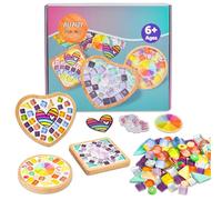 AUAUY Mosaic Coaster Craft Kit, 3 Sets Unicorn Rainbow Pattern Mosaic Coaster Kit, Decorative Coasters Mosaic Craft Kit for Children, Fun DIY Crafts for Kids Birthday Surprises, Holiday Decor Gifts