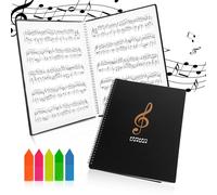 AUAUY Music Sheet Folder, A4 30pages Storage Documents Holder Bag