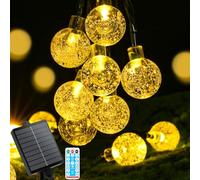 AUAUY Solar String Lights, 7M/23FT 50 LED Globe Fairy Lights(Warm White)