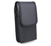 aubaddy Vertical Dual Phone Holster Pouch Case for iPhone Xs Max, iPhone XS/XR, iPhone 8 Plus, Samsung Note 9, Galaxy S9 Plus, Nylon Double Decker Belt Case Holder Two Smartphones with Ultra Thin Case