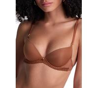 Aubade Sheer Emotion Moulded Push Up Bra Underwired Plunge Bras Embroidered