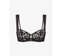 Aubade Womens Aubade After Hours Underwired Half-Cup Lace Bra Black 32C