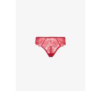 Aubade Womens Aubade Danse Des Sens Mid-Rise Stretch-Lace Thong Irresistible Red XS