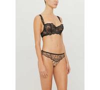 Aubade Womens Black Danse Stretch-lace Half-cup Bra 32b