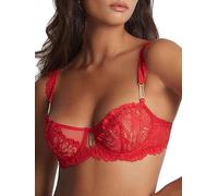 Aubade Women's Flowermania Half Cup Bra Balconette, Red (Rouge Floral), 30D