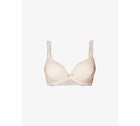 Aubade Womens Golden Beige Softessence Floral-embroidered Stretch-mesh Spacer Bra 32d