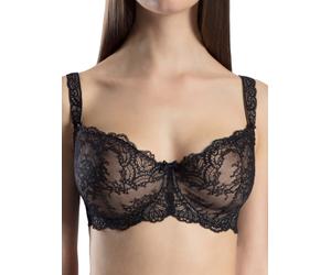 Aubade Womens Ladies Lace Detail Danse Des Sens Half Cup Bra - Black, Size: 34E Polyamide - Size 34E