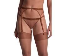 Aubade Women's Sheer Emotion Suspender Belt in Brown | Size: 10 Aubade Brown 10