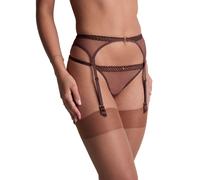 Aubade Women's Sheer Emotion Suspender Belt in Brown | Size: 14 Aubade Brown 14
