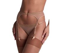Aubade Women's Sheer Emotion Suspender Belt in Nude | Size: 8 Aubade Nude 8