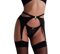 Aubade Women's Sumptuous Waves Suspender Belt in Black | Size: 10 Aubade Black 10