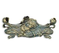 aubaho Art Nouveau Cast Iron Planter with Tin Insert Replica Retro Design Decoration