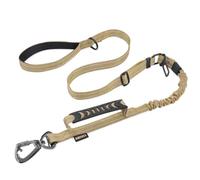 AUBELL Tactical Dog Lead Heavy Duty,4-6ft No Pull Bungee Lead,Brown
