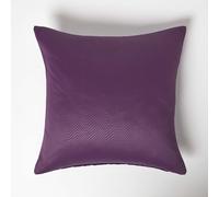 Homescapes Aubergine Herringbone Chevron Cushion Cover