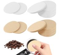 Aubess Coffee Filters Papers for Aeropress, 600PCS Round Coffee Filters Papers, 51mm Micro Paper Filters Replacement, Disposable Coffee Filter for Espresso Coffee Makers(White+Brown)