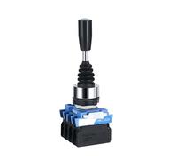AUBEST Industrial Joystick, 22mm Master Monolever Joystick Switches, 2 4Way Position Self Locking Latching Momentary Toggle Rocke Cross Switch 2 4NO(4Way Latching 4NO)