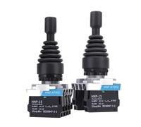 AUBEST Industrial Joystick, 22mm Master Monolever Toggle Joystick, Rocker Switch 2 4 Way Self Latching Reset Momentary Cross Switches(2Way Latching 2NO)