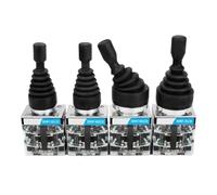 AUBEST Industrial Joystick, 22MM30MM Cross Switch Joystick Switch,Master Switch Waterproof Two-way Four-way Self-locking Self Resetting Swing Control Lever(Off white)