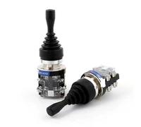 AUBEST Industrial Joystick, 30mm 2/4 Directions Momentary/Self-locking Monolever Joystick Switch, Transparent Black A1-41Z02/41Z04/41Y02/41Y04 Cross Switch(A1-41Z02)