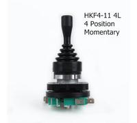 AUBEST Industrial Joystick, 30mm 4NO 4NC 4 Position Joystick Switch, Momentary Monolever Spring Return Latching Wobble Stick Cross Toggle Switch F4-11-4L(F4-11 4L Momentary)