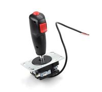 AUBEST Industrial Joystick, Flight Stick For Arcade Game Cabinet PVC Flight Joystick Trigger, W/ 4Pcs 2-pin Switches Top Fire Button NO Vibration