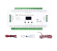AUBEST Led Stairway Controller, ES32 Stairs Led Light Controller PIR Sensor 32CH Single Color 2CH RGB Pixel SPI LED Strip Dimmer Stair Light Sensor Controller(ES32 Controller)
