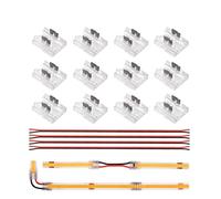 AUBEST Led Stairway Controller, ES32 Stairs Led Light Controller PIR Sensor 32CH Single Color 2CH RGB Pixel SPI LED Strip Dimmer Stair Light Sensor Controller(2pin 8mm connector)