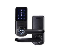 AUBEST Smart Door Lock, Smart Fingerprint Door Lock Deadbolt APP Remote Control Open The with Key and Ic Card Home(Nero)