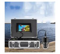 AUBEST Underwater Camera, 7 Inch 20m/50m/100m Underwater Fishing Video Camera Fish Finder IP68 Waterproof 20 LEDs Dome Rotating Panoramic Viewing Camera(FX7-50M)