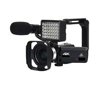 AUBEST Video Camera Camcorder Full 4K Camcorder Professional Digital Video Cameras Live Streaming 18X Photography Vlog Recorder Ultra HD Webcam(64G SD Card,Camera Knit 3)