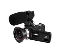 AUBEST Video Camera Camcorder Video Camcorder 4K 48MP Built-in Fill Light Touch Screen Vlogging For Recorder Digital Camera(128G SD Card,AF1 Mic Lens)