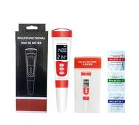 AUBEST Water Quality Tester, 4 In1 PH Temperature TDS EC Meter Digital Waterproof Water Quality Tester Purity Testing Pen For Pools Aquaculture