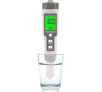 AUBEST Water Quality Tester, Digital Aquarium Salt Tester, 5-in-1 Salinity Meter With PH, TDS, EC, And Temperature, Accurate Pool And Saltwater Testing Tool