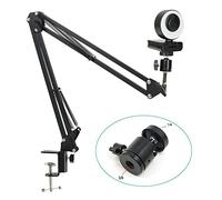 AUBEST Webcam, 1080P Webcam 60FPS Autofocus HD Web Camera With Microphone Ring Light Web Cam For PC Computer Camera(60FPS With Stand 2)