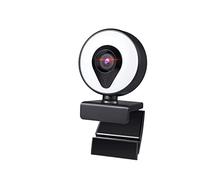 AUBEST Webcam, Webcam 4K 2K 1080P With Microphone Auto Focus Web Camera 3 Grades Ring Light Beautify Lighting Video For Live Broadcast Web Cam(4K)