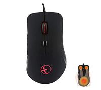 AUBGSANG With Heated Mouse, Wired Gaming Mouse, Ergonomic Design, 6 Programmable Buttons, 2400 Dpi, Suitable For Windows Computer Games-Black