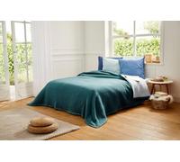 Aubisque Wool Blanket Made in France 220 x 240 Cedar/Bleached