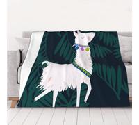 AUBKFELD Alpaca Llama Printed Flannel Blanket 102x76 CM, Soft & Warm Throw Blanket for Sofa/Couch/Bed/Car, Gifts for Audlts Women Men