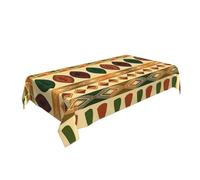 AUBKFELD Bohemia Style Traditional African Pattern Printed Rectangle Tablecloth 140x90 CM, Holiday Table Cover Fabric Table Cloth Decorative for Picnic Kitchen Dining Party