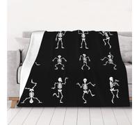 AUBKFELD Interesting Skeleton Printed Flannel Blanket 200x150 CM, Soft & Warm Throw Blanket for Sofa/Couch/Bed/Car, Gifts for Audlts Women Men